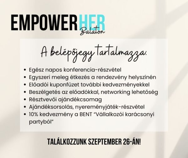 EmpowerHER Balaton - Super early bird jegy - Image 2