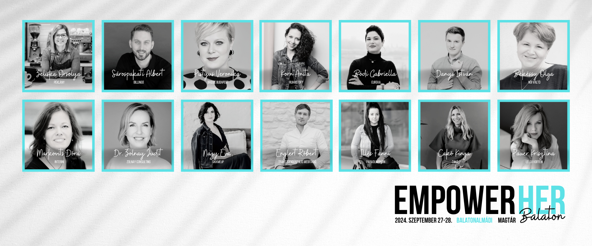 EmpowerHer Balaton konferencia előadói 2024